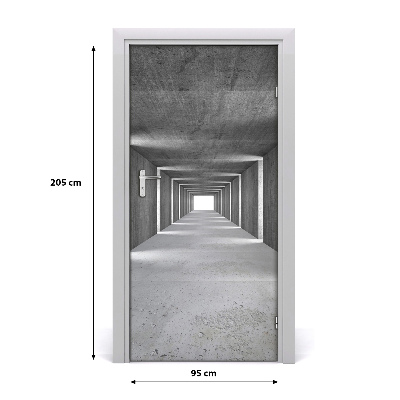 Selbstklebender aufkleber an der tür Der betontunnel