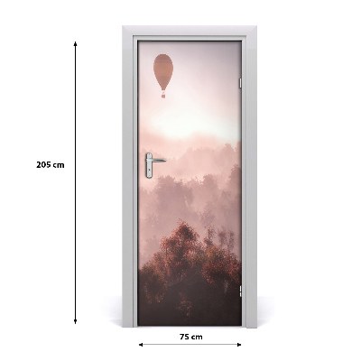 Selbstklebendes wandbild an der wand Fliegende ballon wald