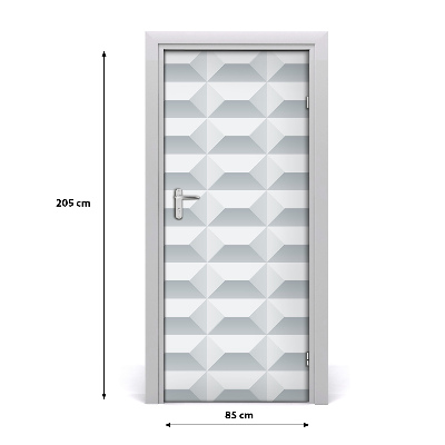 Selbstklebender aufkleber an der tür Geometrischer hintergrund