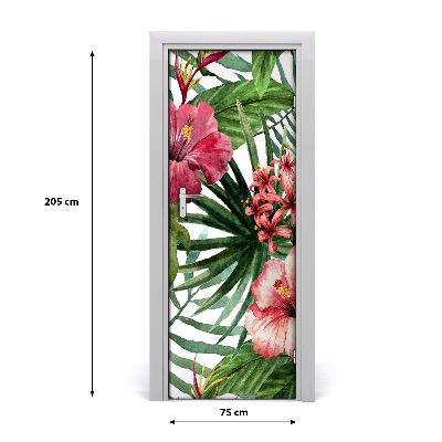 Selbstklebender aufkleber an der tür Hawaii-muster