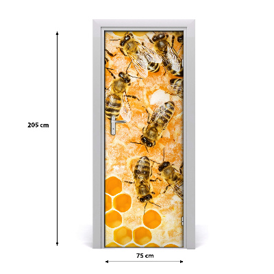 Selbstklebender aufkleber an der tür Arbeitsbienen