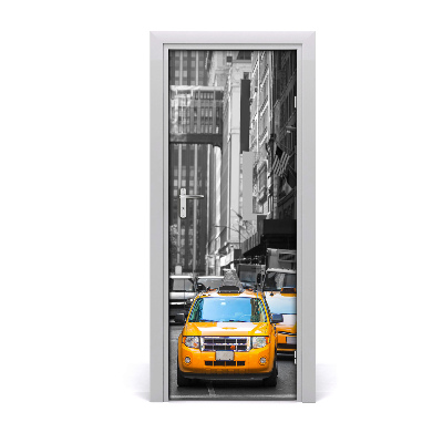 Selbstklebendes wandbild an der wand New yorker taxis