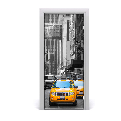 Selbstklebendes wandbild an der wand New yorker taxis