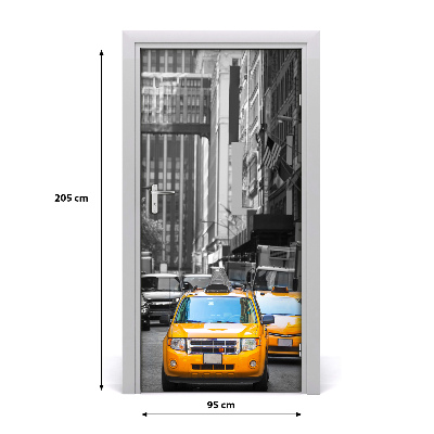 Selbstklebendes wandbild an der wand New yorker taxis