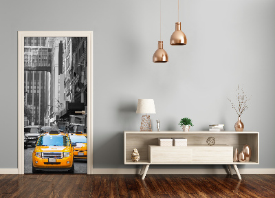 Selbstklebendes wandbild an der wand New yorker taxis