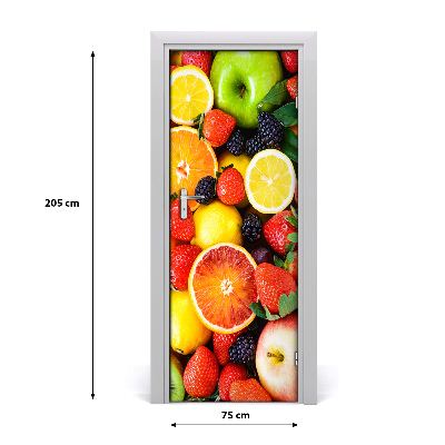 Selbstklebender aufkleber an der tür Obst