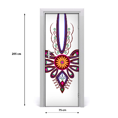 Selbstklebender aufkleber an der tür Polnische volksmuster