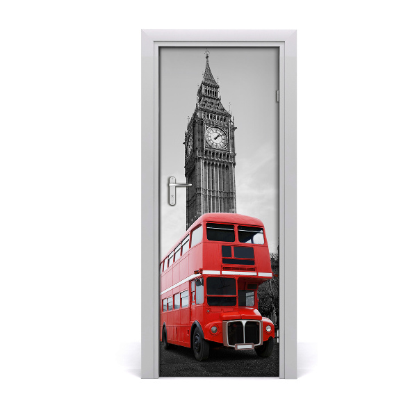 Selbstklebendes wandbild an der wand London bus