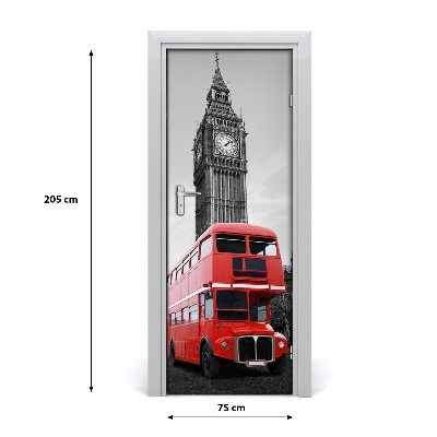 Selbstklebendes wandbild an der wand London bus