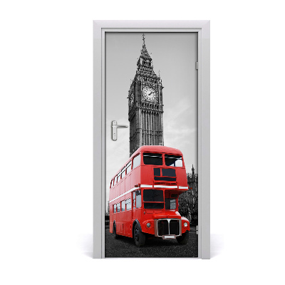 Selbstklebendes wandbild an der wand London bus