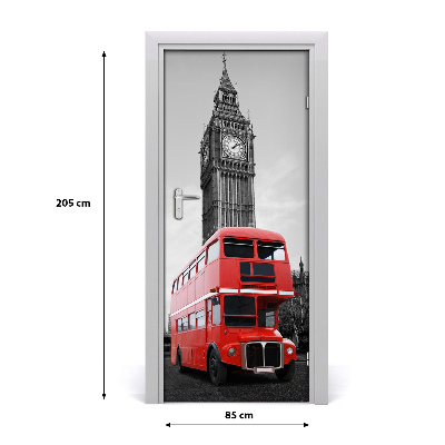 Selbstklebendes wandbild an der wand London bus