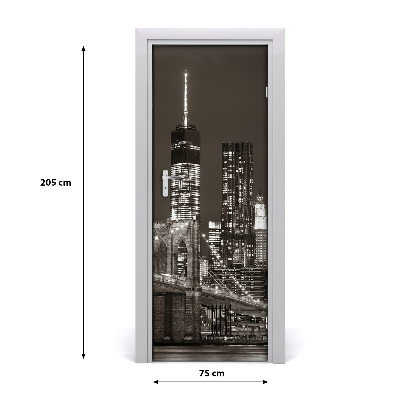 Selbstklebendes wandbild an der wand Manhattan new york city