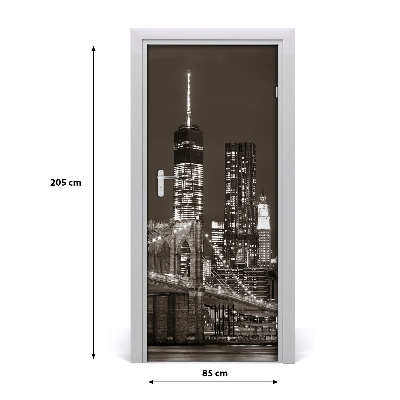 Selbstklebendes wandbild an der wand Manhattan new york city