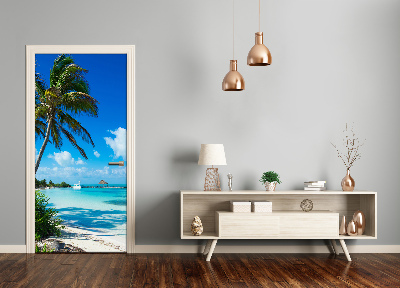 Selbstklebendes wandbild an der wand Tropischer strand