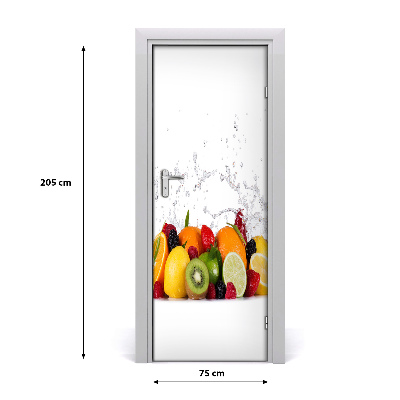 Selbstklebender aufkleber an der tür Obst