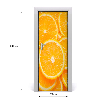 Selbstklebender aufkleber an der tür Orangenscheiben