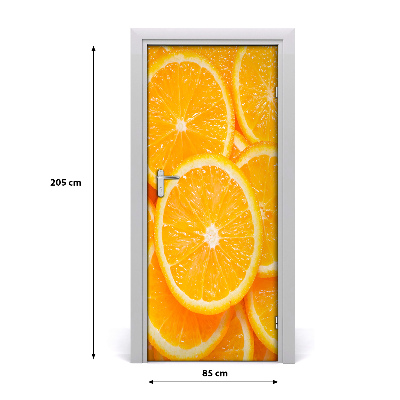 Selbstklebender aufkleber an der tür Orangenscheiben