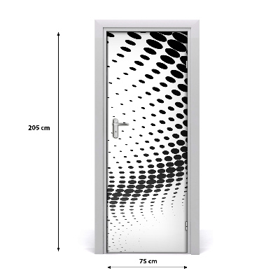 Selbstklebender aufkleber an der tür Geometrischer hintergrund