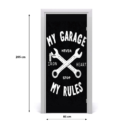 Selbstklebendes wandbild an der wand Sprüche meine garage
