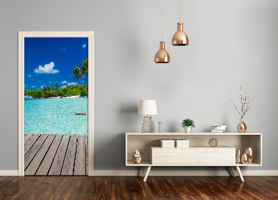 Selbstklebendes wandbild an der wand Tropischer strand