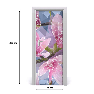 Selbstklebender aufkleber an der tür Magnolie