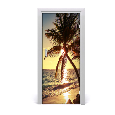 Selbstklebendes wandbild an der wand Tropischer strand