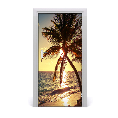 Selbstklebendes wandbild an der wand Tropischer strand