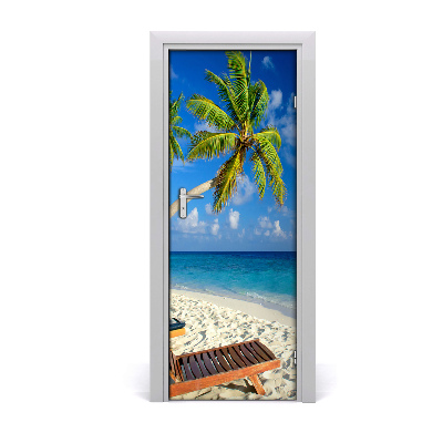 Selbstklebendes wandbild an der wand Tropischer strand