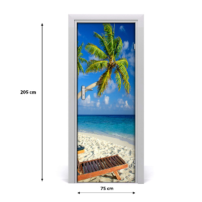 Selbstklebendes wandbild an der wand Tropischer strand