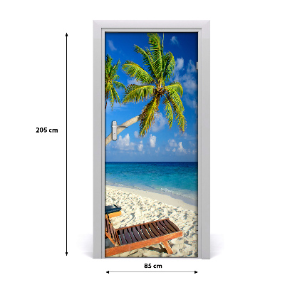 Selbstklebendes wandbild an der wand Tropischer strand