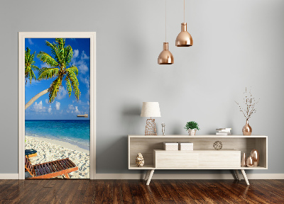 Selbstklebendes wandbild an der wand Tropischer strand