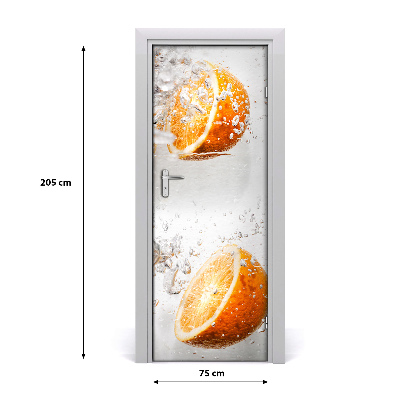 Selbstklebender aufkleber an der tür Orangen