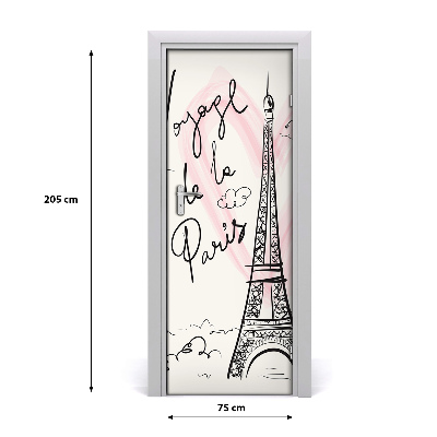 Selbstklebendes wandbild an der wand Eiffelturm in paris