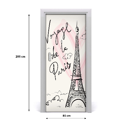 Selbstklebendes wandbild an der wand Eiffelturm in paris