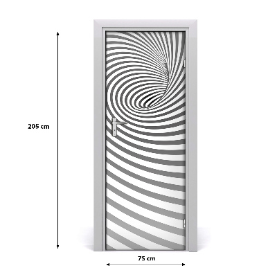 Selbstklebender aufkleber an der tür Spiralstreifen