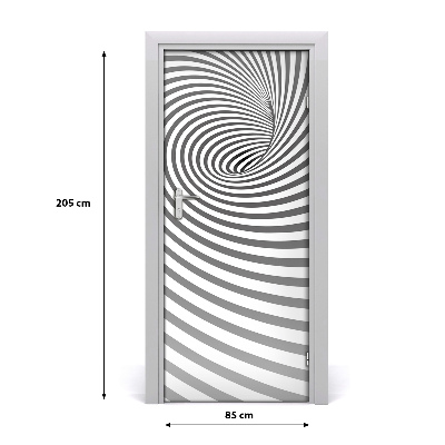 Selbstklebender aufkleber an der tür Spiralstreifen