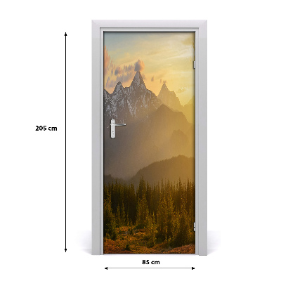 Selbstklebendes wandbild an der wand Sunset berg