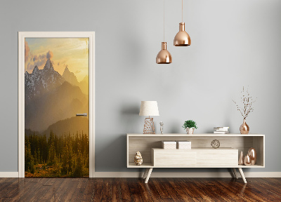 Selbstklebendes wandbild an der wand Sunset berg