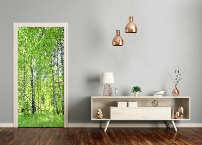 Selbstklebendes wandbild an der wand Birkenwald