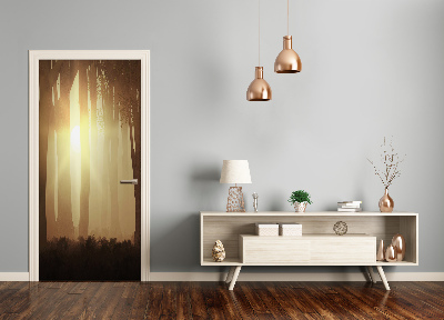 Selbstklebendes wandbild an der wand Nebel im wald