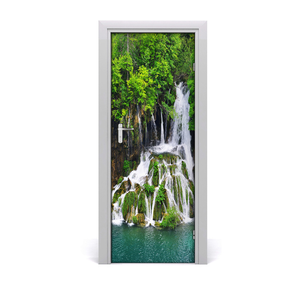 Selbstklebendes wandbild an der wand Wasserfall im wald