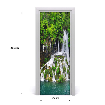 Selbstklebendes wandbild an der wand Wasserfall im wald