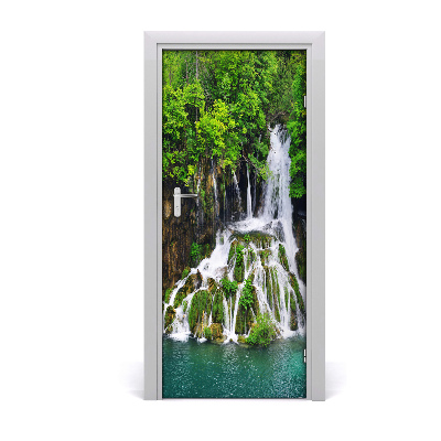 Selbstklebendes wandbild an der wand Wasserfall im wald