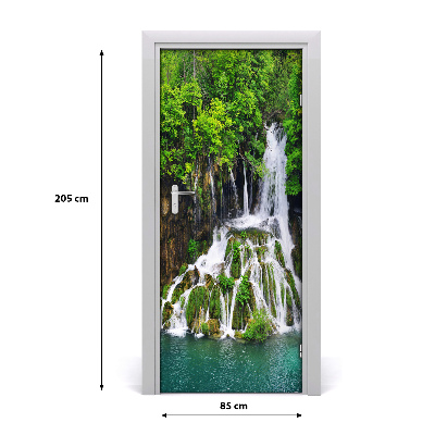 Selbstklebendes wandbild an der wand Wasserfall im wald