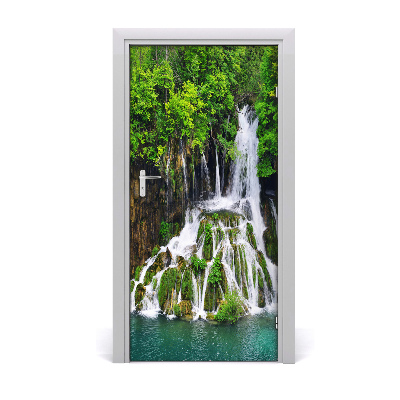 Selbstklebendes wandbild an der wand Wasserfall im wald