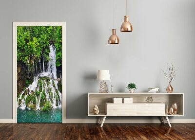 Selbstklebendes wandbild an der wand Wasserfall im wald