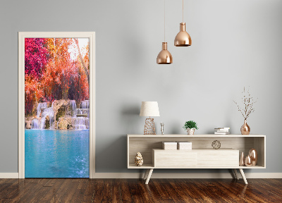 Selbstklebendes wandbild an der wand Wasserfall im wald