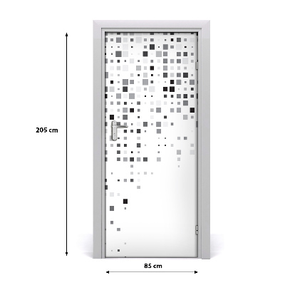 Selbstklebender aufkleber an der tür Abstrakt quadrate
