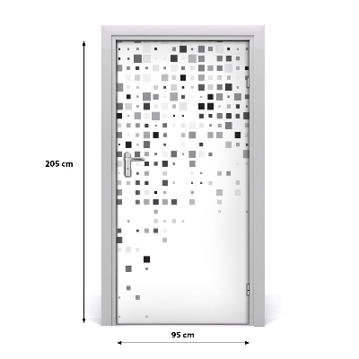 Selbstklebender aufkleber an der tür Abstrakt quadrate