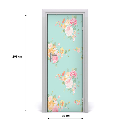 Selbstklebendes wandbild an der wand Blumen